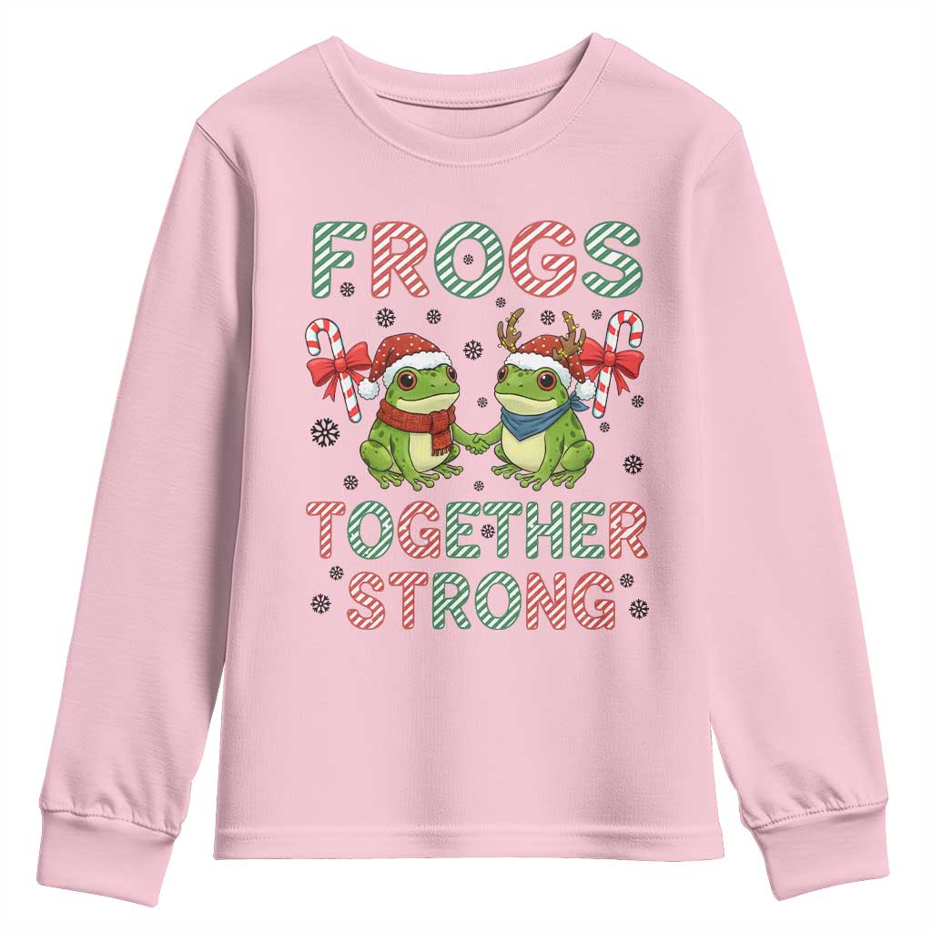 Frogs Together Strong Youth Sweatshirt Funny Portland Christmas Resist Gift - Wonder Print Shop