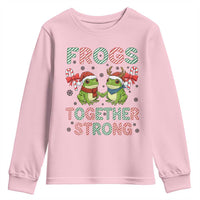 Frogs Together Strong Youth Sweatshirt Funny Portland Christmas Resist Gift - Wonder Print Shop