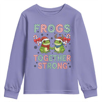 Frogs Together Strong Youth Sweatshirt Funny Portland Christmas Resist Gift - Wonder Print Shop