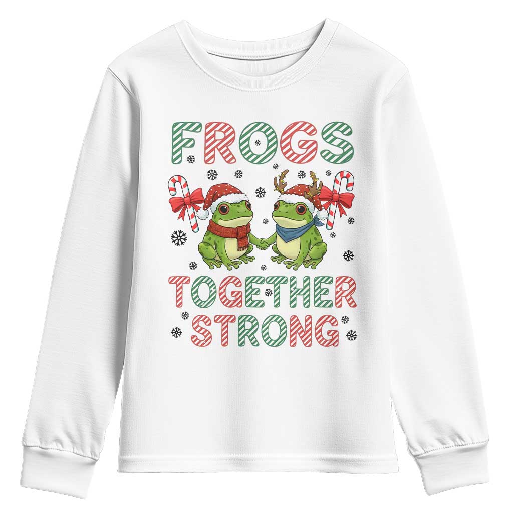 Frogs Together Strong Youth Sweatshirt Funny Portland Christmas Resist Gift - Wonder Print Shop