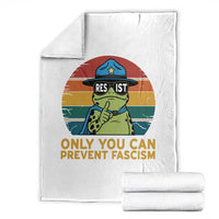 Only You Can Prevent Fascism Throw Blanket Funny Portland Frog Protest Gift - Wonder Print Shop