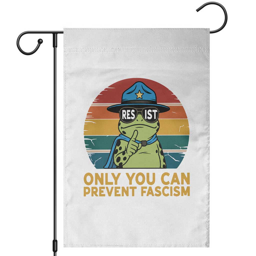 Only You Can Prevent Fascism Garden Flag Funny Portland Frog Protest Gift - Wonder Print Shop