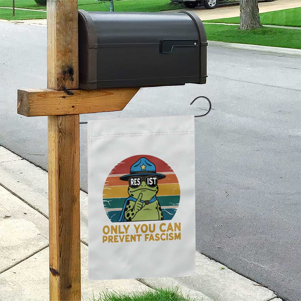 Only You Can Prevent Fascism Garden Flag Funny Portland Frog Protest Gift - Wonder Print Shop