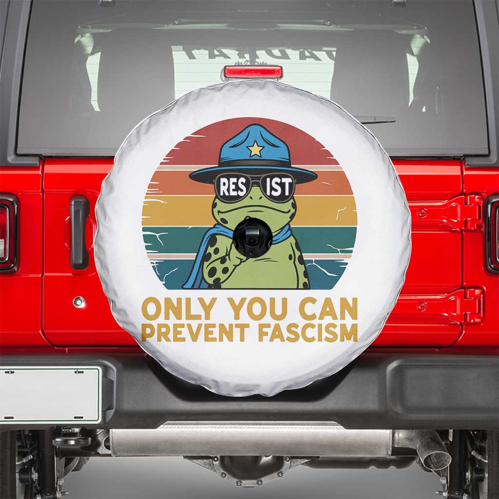 Only You Can Prevent Fascism Spare Tire Cover Funny Portland Frog Protest Gift - Wonder Print Shop