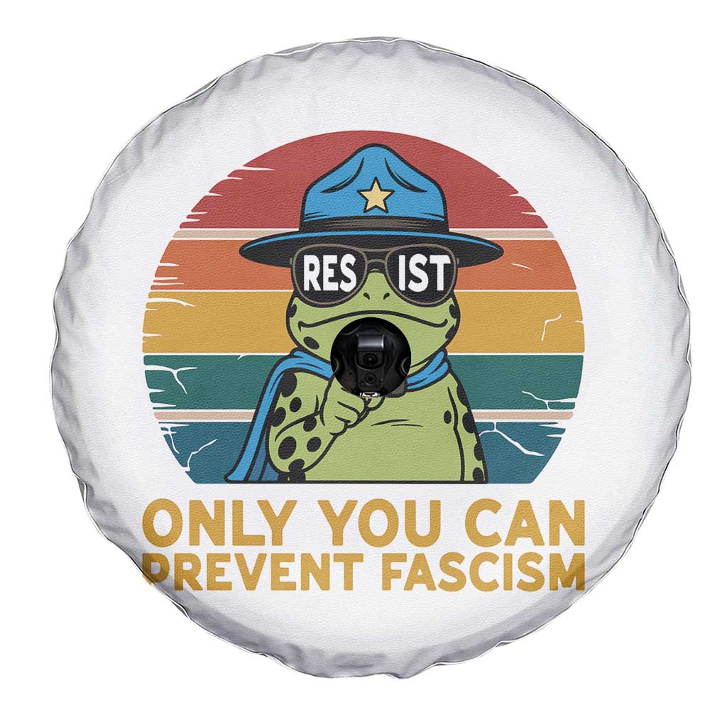 Only You Can Prevent Fascism Spare Tire Cover Funny Portland Frog Protest Gift - Wonder Print Shop