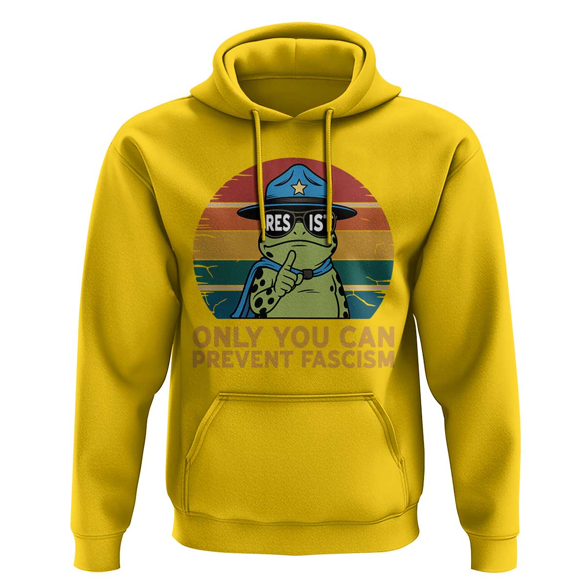 Only You Can Prevent Fascism Hoodie Funny Portland Frog Protest Gift - Wonder Print Shop
