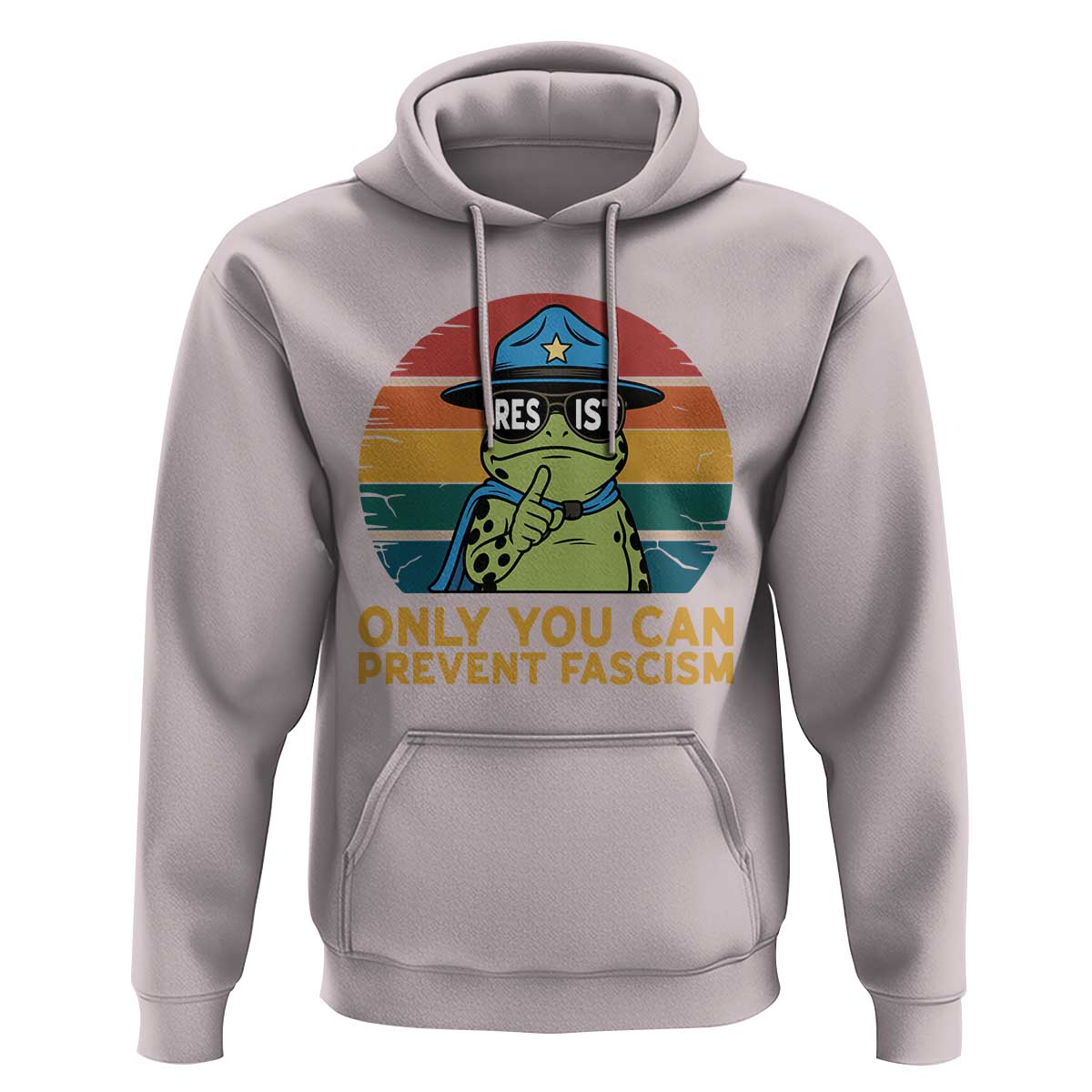 Only You Can Prevent Fascism Hoodie Funny Portland Frog Protest Gift - Wonder Print Shop