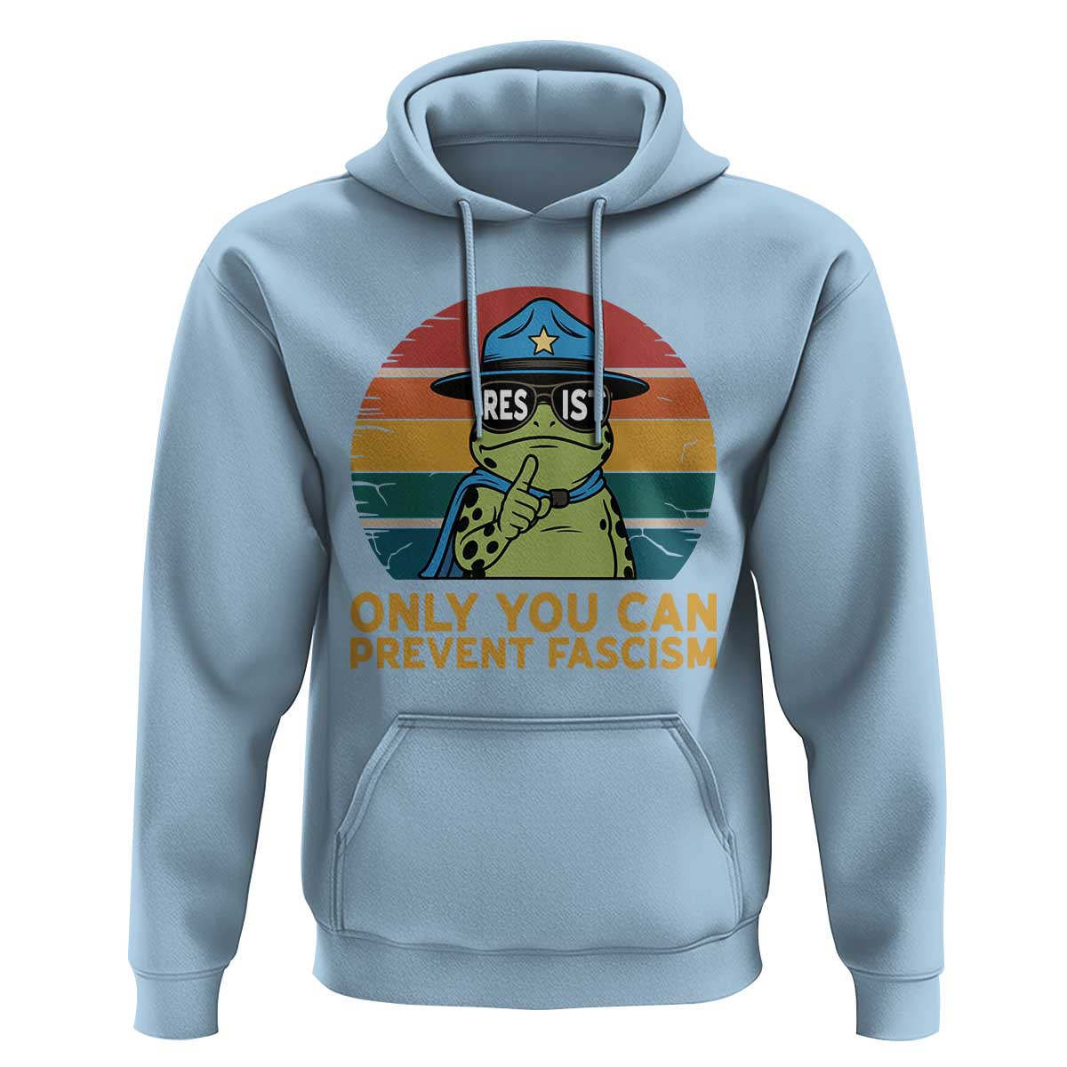 Only You Can Prevent Fascism Hoodie Funny Portland Frog Protest Gift - Wonder Print Shop