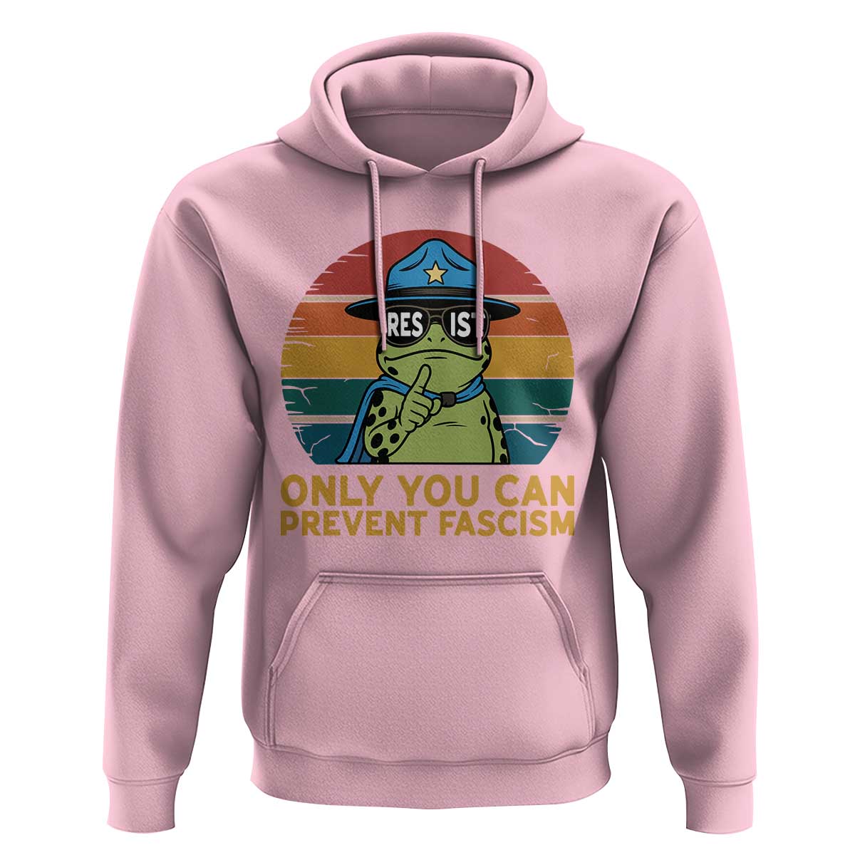 Only You Can Prevent Fascism Hoodie Funny Portland Frog Protest Gift - Wonder Print Shop