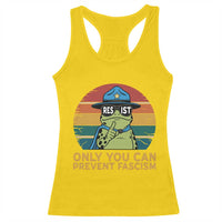 Only You Can Prevent Fascism Racerback Tank Top Funny Portland Frog Protest Gift - Wonder Print Shop