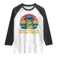 Only You Can Prevent Fascism Raglan Shirt Funny Portland Frog Protest Gift - Wonder Print Shop