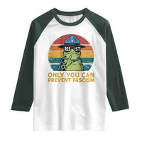 Only You Can Prevent Fascism Raglan Shirt Funny Portland Frog Protest Gift - Wonder Print Shop