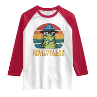 Only You Can Prevent Fascism Raglan Shirt Funny Portland Frog Protest Gift - Wonder Print Shop