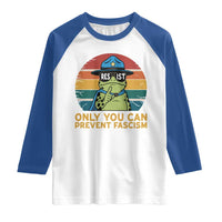 Only You Can Prevent Fascism Raglan Shirt Funny Portland Frog Protest Gift - Wonder Print Shop