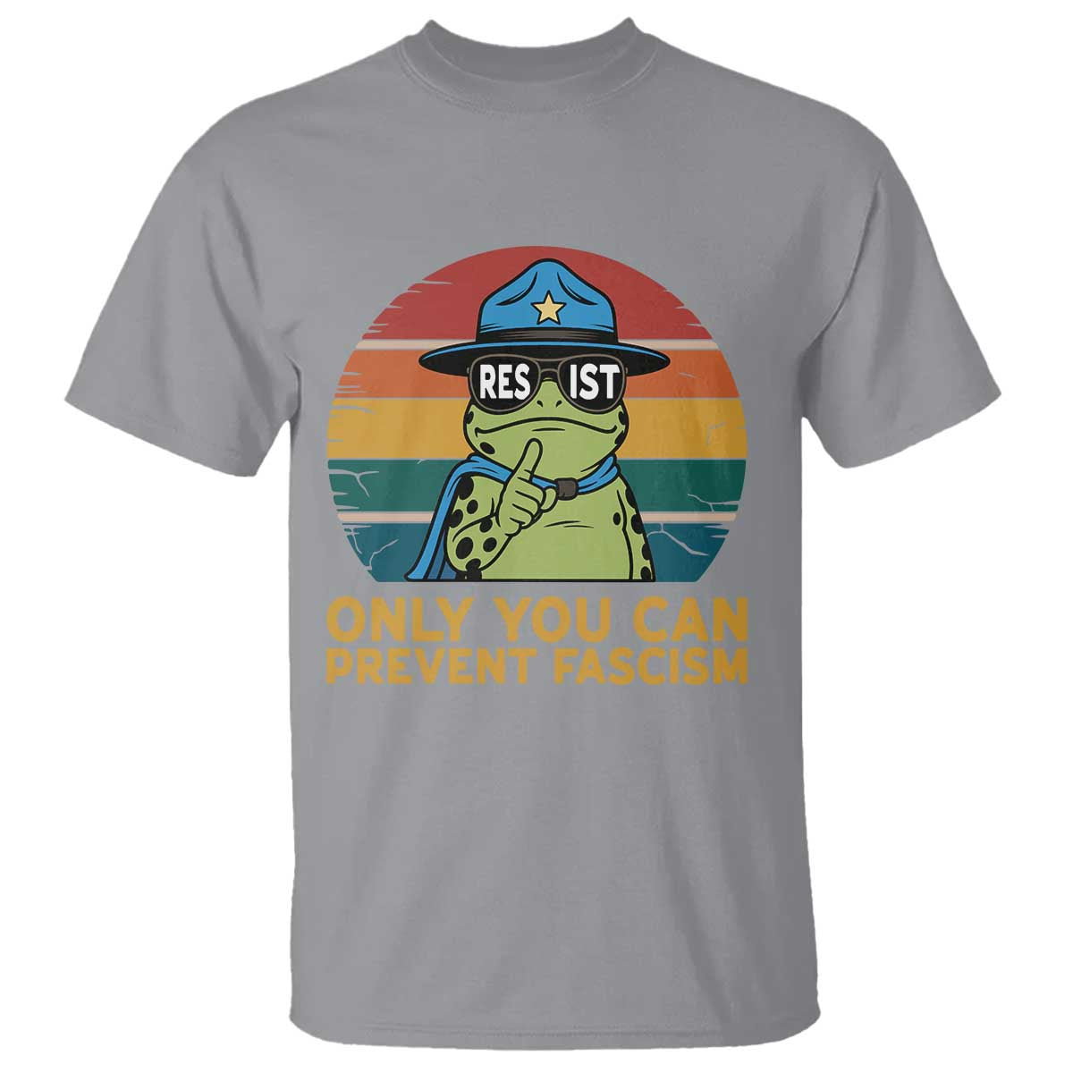 Only You Can Prevent Fascism T Shirt Funny Portland Frog Protest Gift - Wonder Print Shop