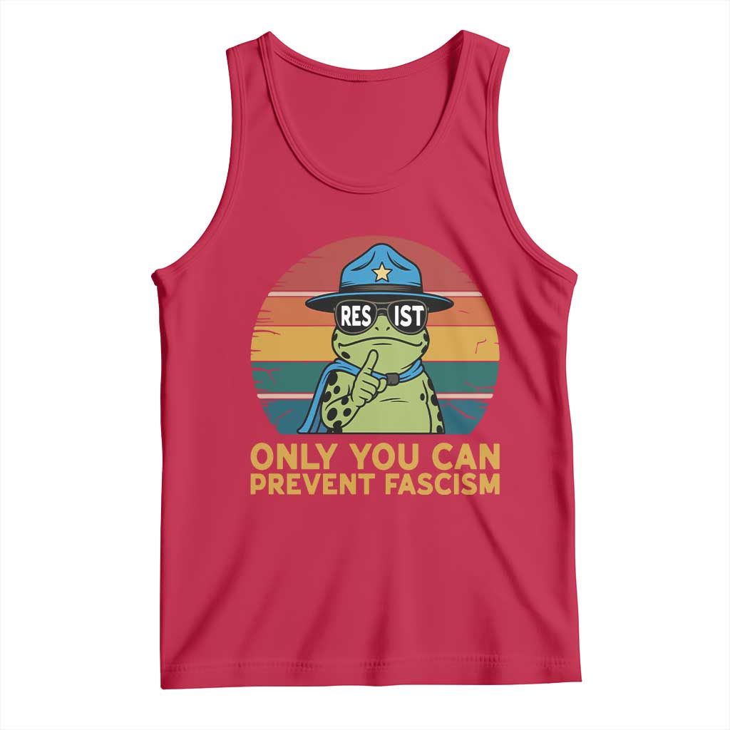 Only You Can Prevent Fascism Tank Top Funny Portland Frog Protest Gift - Wonder Print Shop