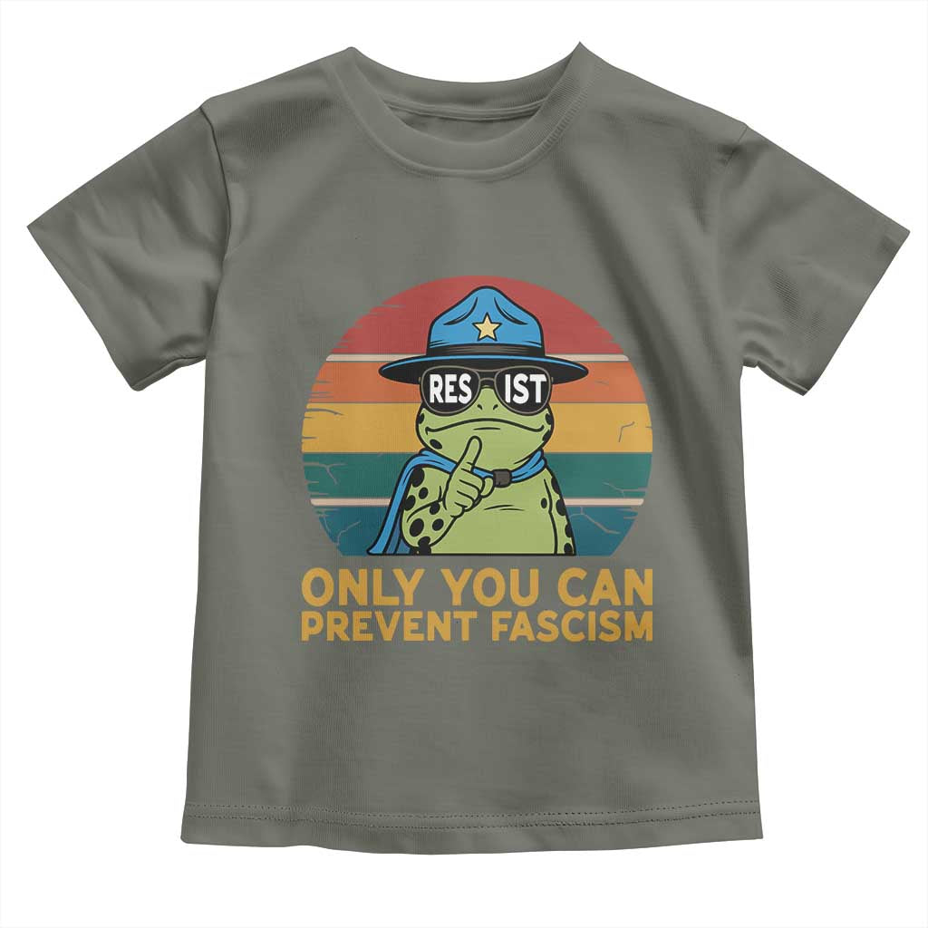 Only You Can Prevent Fascism Toddler T Shirt Funny Portland Frog Protest Gift - Wonder Print Shop