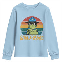 Only You Can Prevent Fascism Youth Sweatshirt Funny Portland Frog Protest Gift - Wonder Print Shop