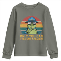 Only You Can Prevent Fascism Youth Sweatshirt Funny Portland Frog Protest Gift - Wonder Print Shop