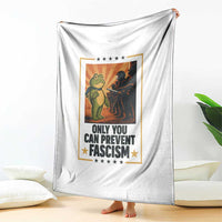 Funny Portland Frog Protest Throw Blanket Only You Can Prevent Fascism Gift - Wonder Print Shop
