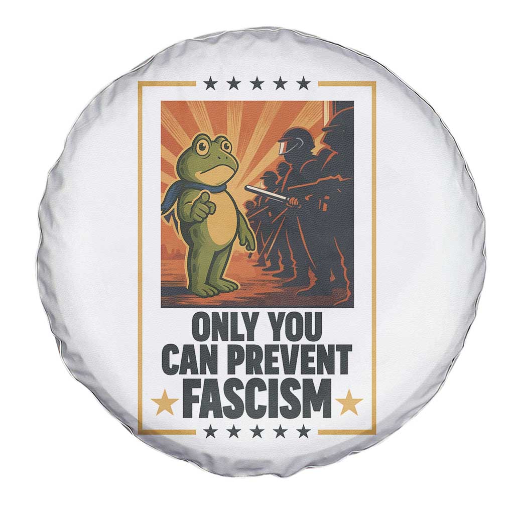 Funny Portland Frog Protest Spare Tire Cover Only You Can Prevent Fascism Gift - Wonder Print Shop