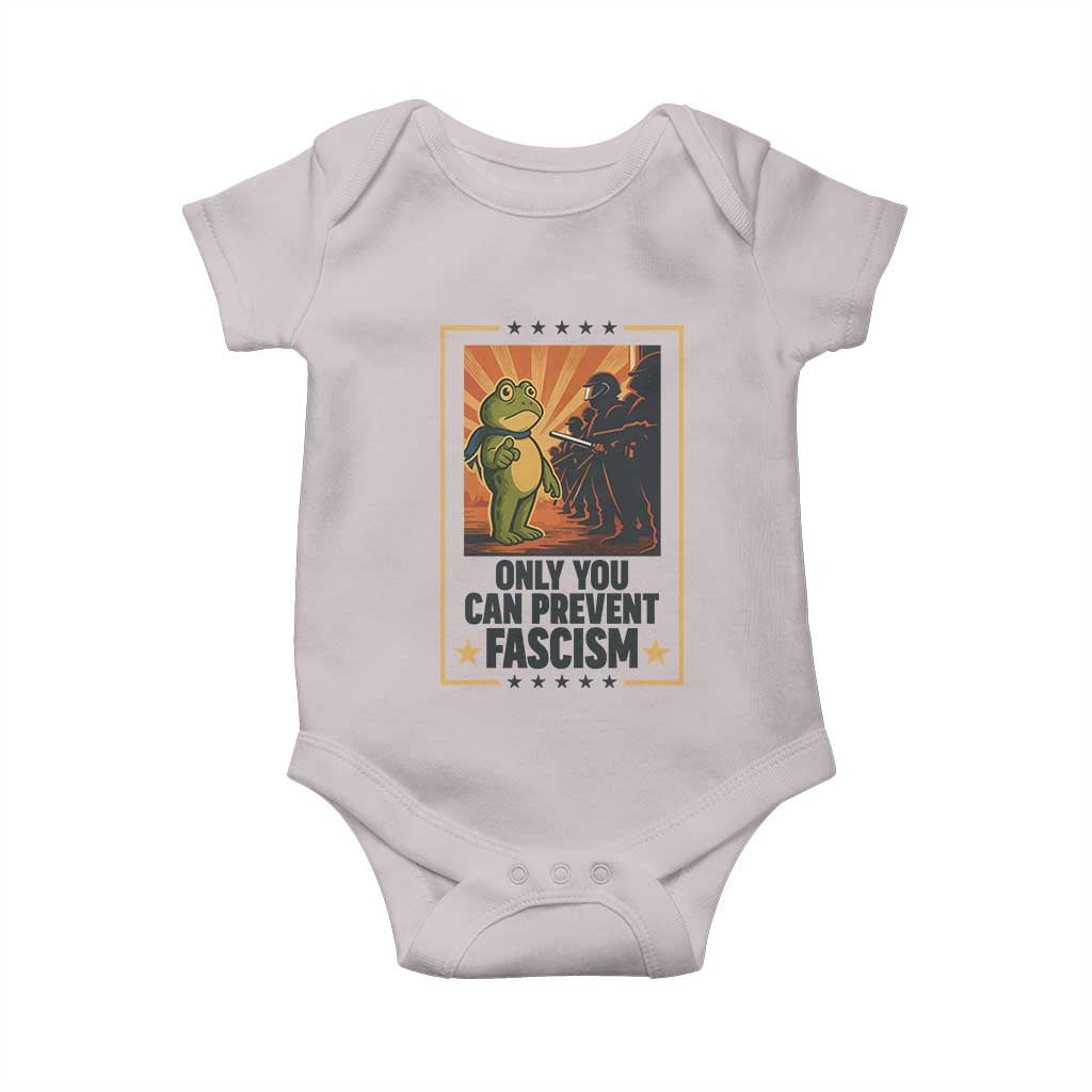 Funny Portland Frog Protest Baby Onesie Only You Can Prevent Fascism Gift - Wonder Print Shop