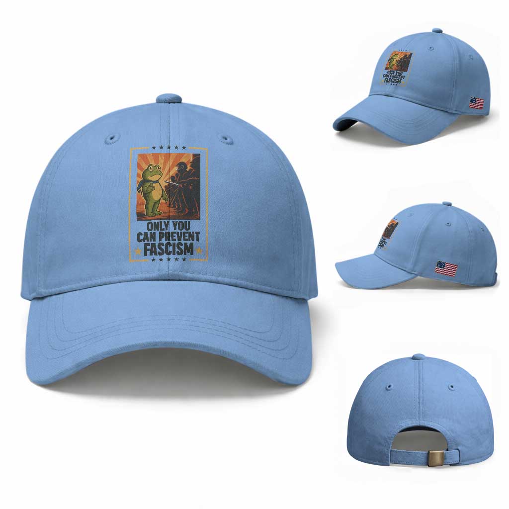 Funny Portland Frog Protest Baseball Cap Only You Can Prevent Fascism Gift
