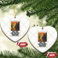 Funny Portland Frog Protest Ceramic Ornament Only You Can Prevent Fascism Gift - Wonder Print Shop