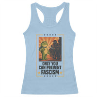 Funny Portland Frog Protest Racerback Tank Top Only You Can Prevent Fascism Gift - Wonder Print Shop