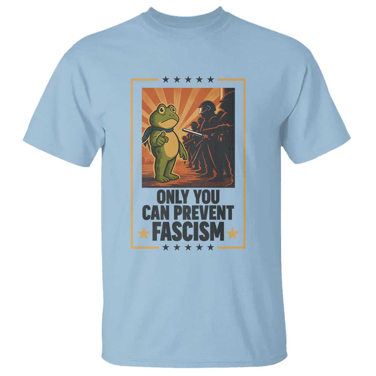 Funny Portland Frog Protest T Shirt Only You Can Prevent Fascism Gift - Wonder Print Shop