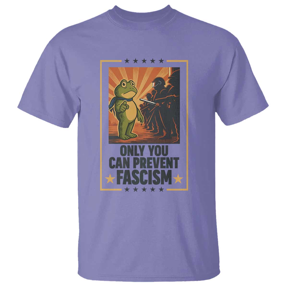 Funny Portland Frog Protest T Shirt Only You Can Prevent Fascism Gift - Wonder Print Shop