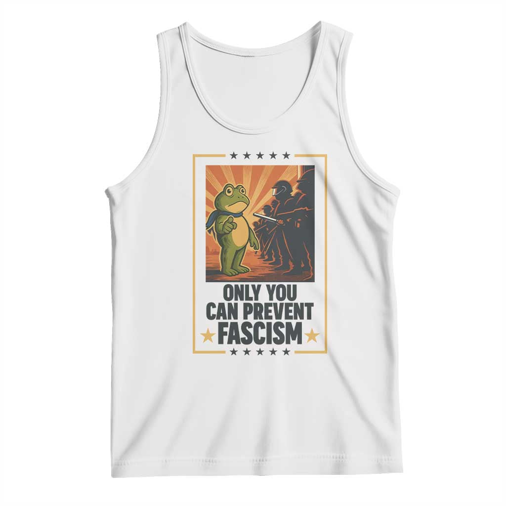 Funny Portland Frog Protest Tank Top Only You Can Prevent Fascism Gift - Wonder Print Shop
