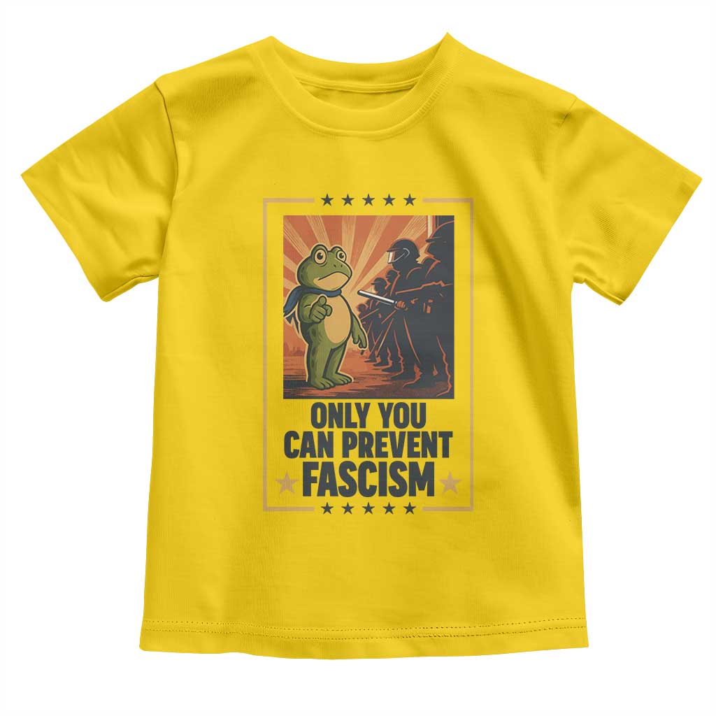 Funny Portland Frog Protest Toddler T Shirt Only You Can Prevent Fascism Gift - Wonder Print Shop