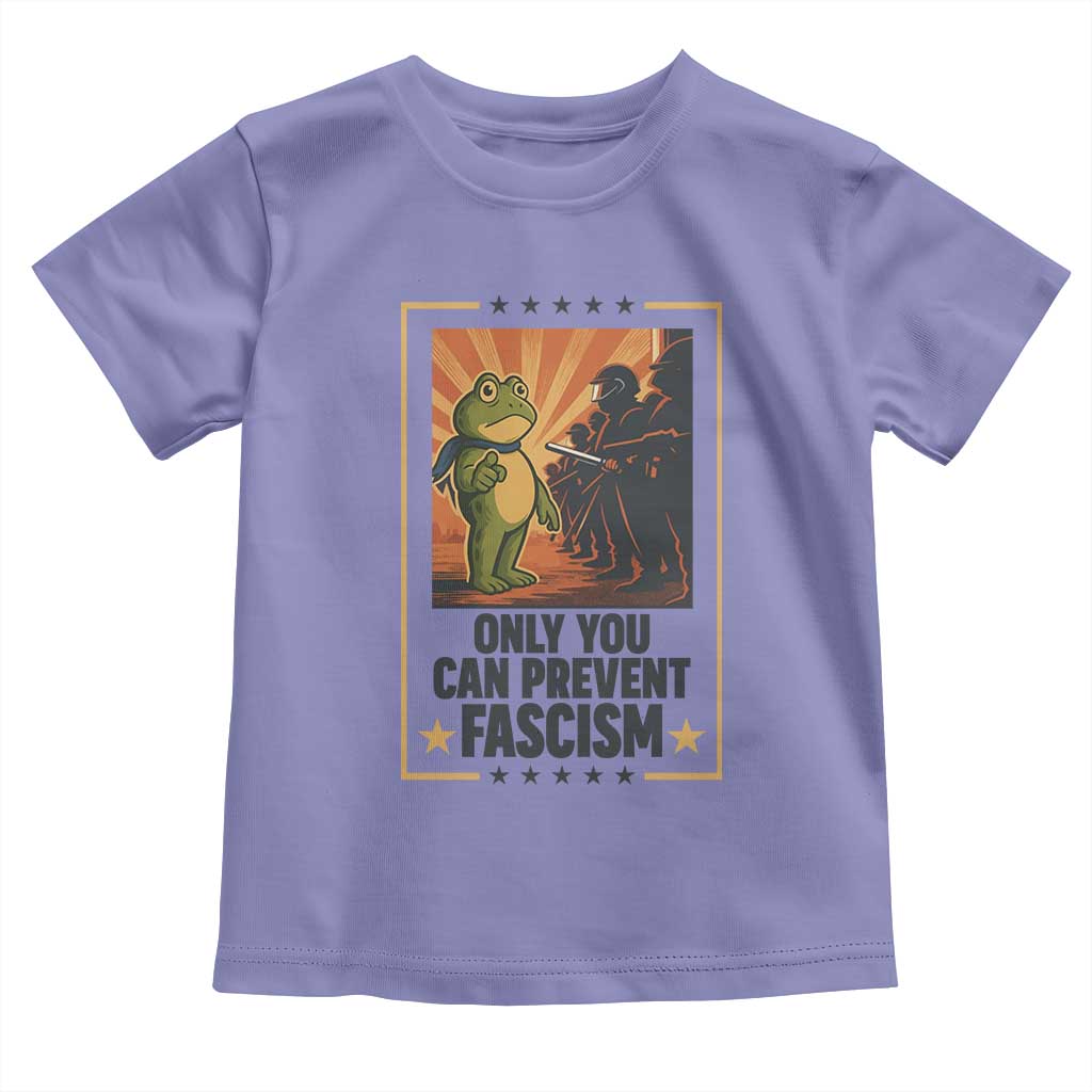 Funny Portland Frog Protest Toddler T Shirt Only You Can Prevent Fascism Gift - Wonder Print Shop