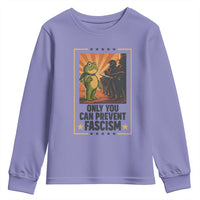 Funny Portland Frog Protest Youth Sweatshirt Only You Can Prevent Fascism Gift - Wonder Print Shop