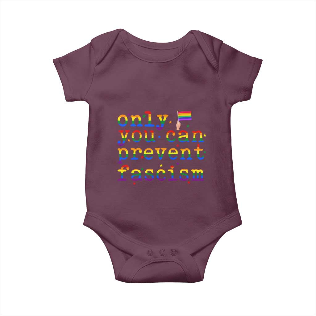Funny LGBT Activist Baby Onesie Only You Can Prevent Fascism Protest Gift - Wonder Print Shop