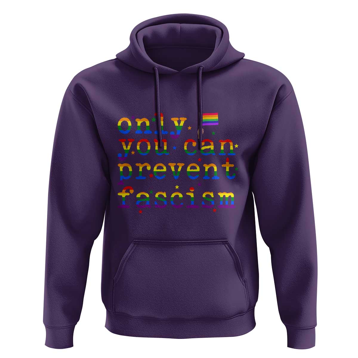 Funny LGBT Activist Hoodie Only You Can Prevent Fascism Protest Gift - Wonder Print Shop