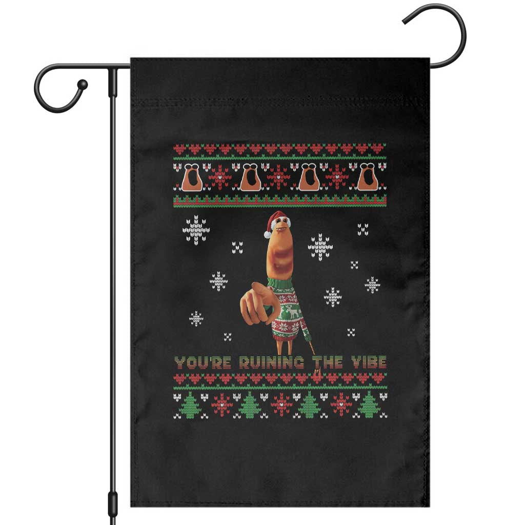 Funny Marcus The Worm You Are Ruining The Vibe Garden Flag Ugly Christmas Gift - Wonder Print Shop