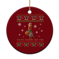 Funny Marcus The Worm You Are Ruining The Vibe Ceramic Ornament Ugly Christmas Gift - Wonder Print Shop