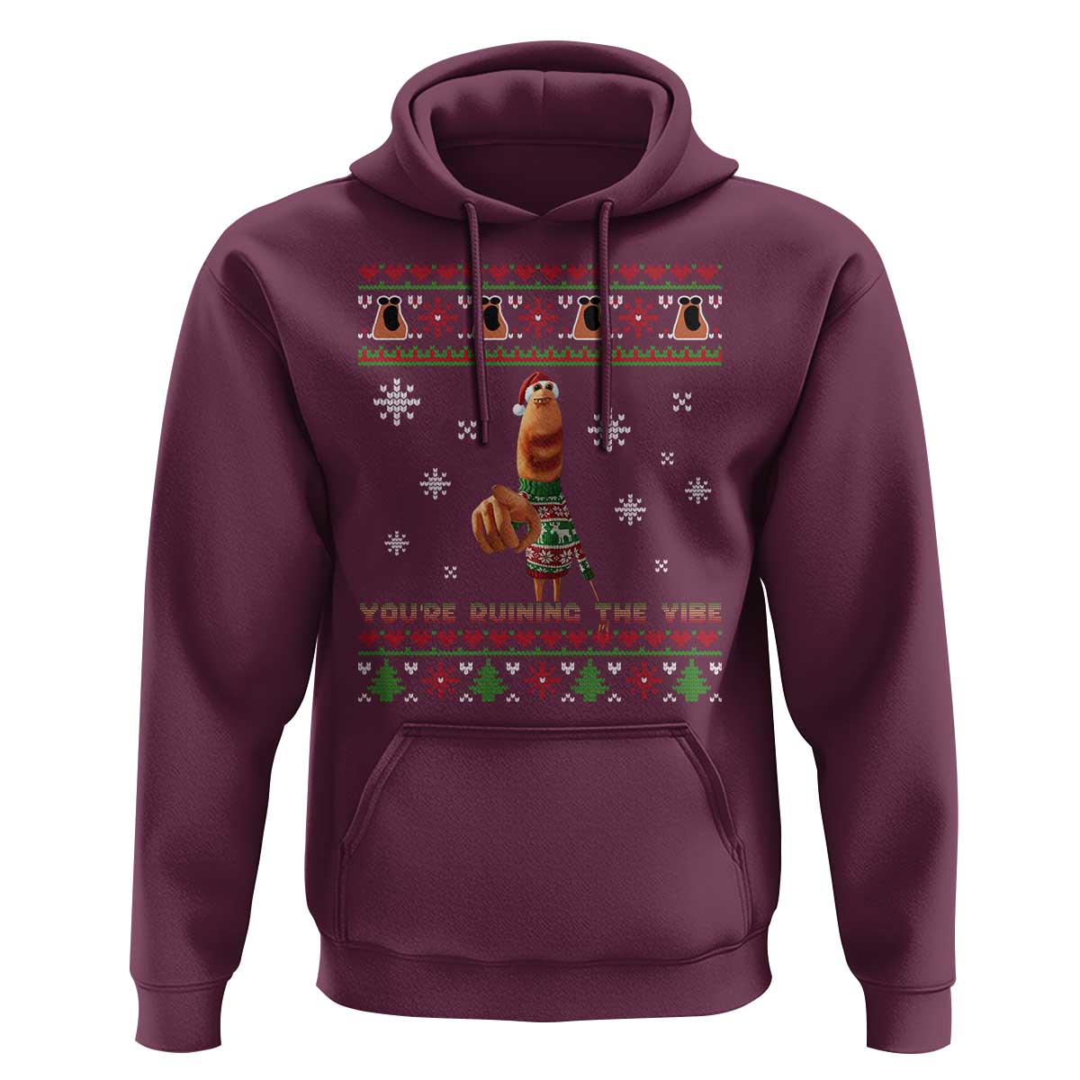 Funny Marcus The Worm You Are Ruining The Vibe Hoodie Ugly Christmas Gift - Wonder Print Shop
