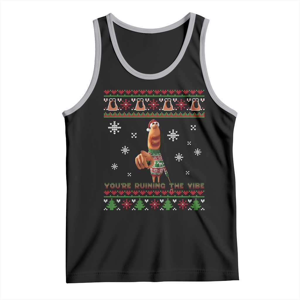 Funny Marcus The Worm You Are Ruining The Vibe Tank Top Ugly Christmas Gift - Wonder Print Shop