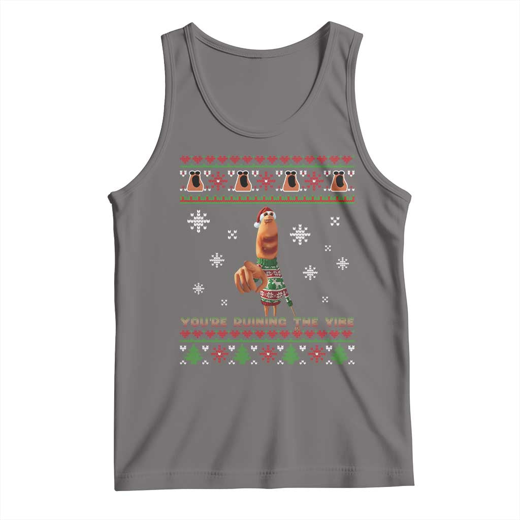 Funny Marcus The Worm You Are Ruining The Vibe Tank Top Ugly Christmas Gift - Wonder Print Shop