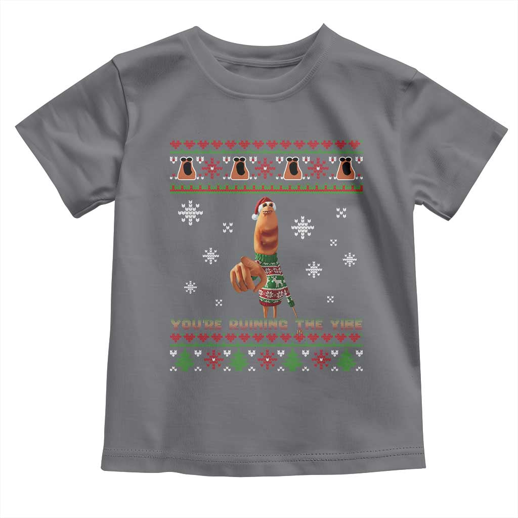 Funny Marcus The Worm You Are Ruining The Vibe Toddler T Shirt Ugly Christmas Gift - Wonder Print Shop
