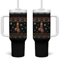Funny Marcus The Worm You Are Ruining The Vibe Tumbler With Handle Ugly Christmas Gift - Wonder Print Shop
