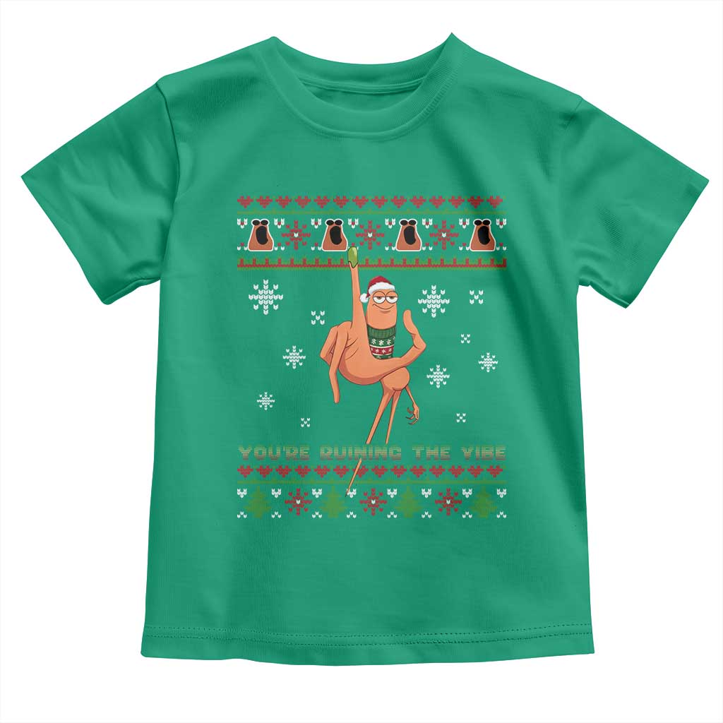 You Are Ruining The Vibe Toddler T Shirt Ugly Christmas Marcus The Worm Meme Gift - Wonder Print Shop