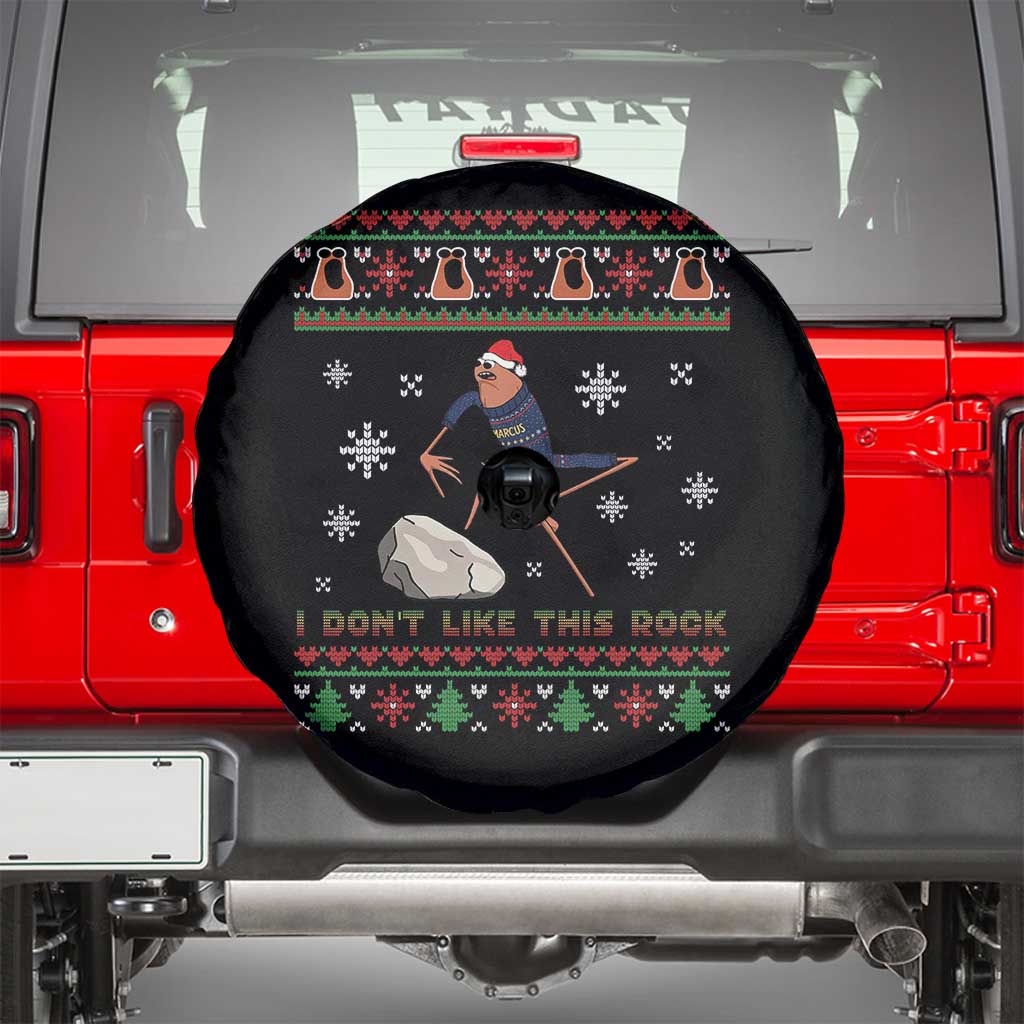 Funny Marcus The Worm Meme Spare Tire Cover I Do Not Like This Rock Ugly Christmas Gift - Wonder Print Shop