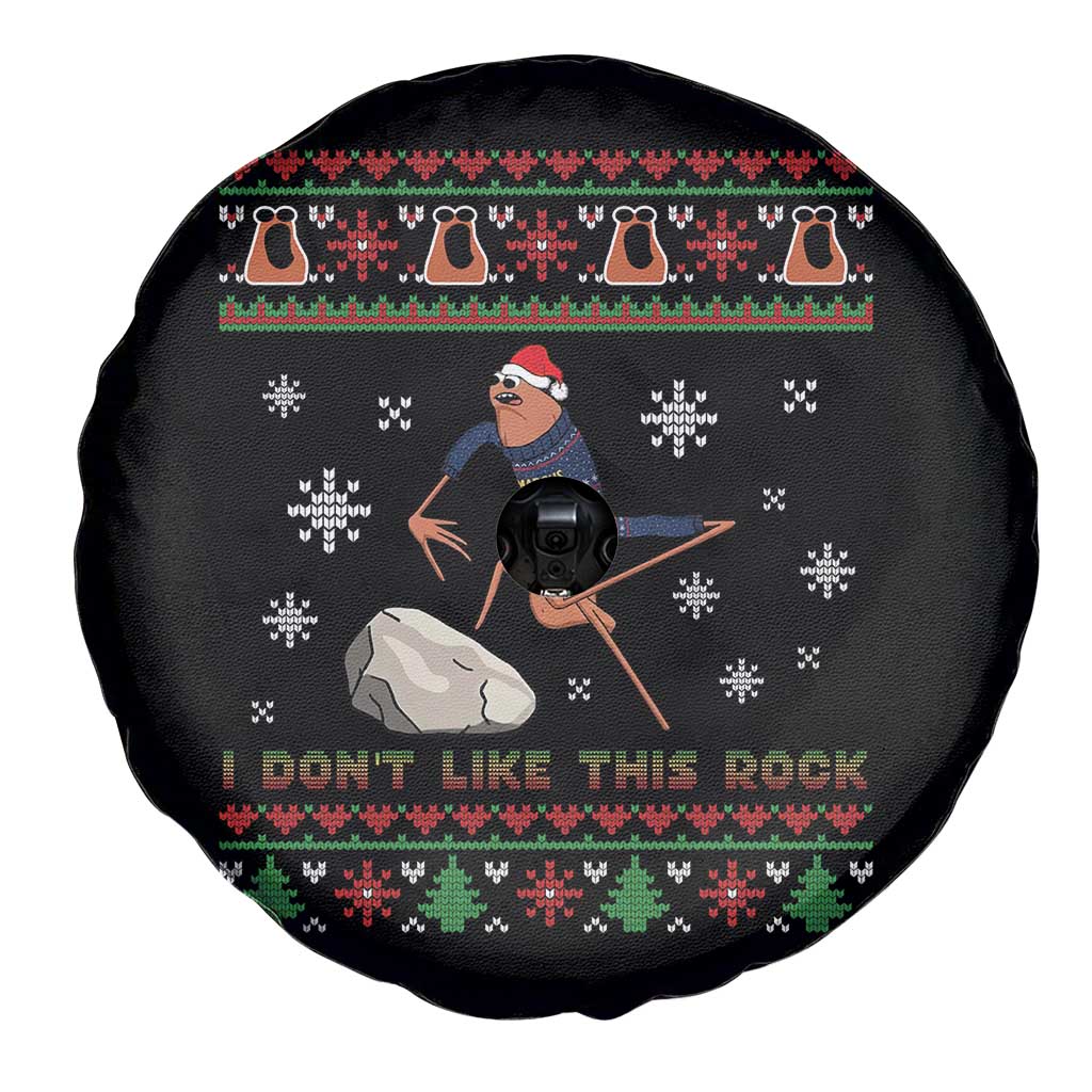 Funny Marcus The Worm Meme Spare Tire Cover I Do Not Like This Rock Ugly Christmas Gift - Wonder Print Shop