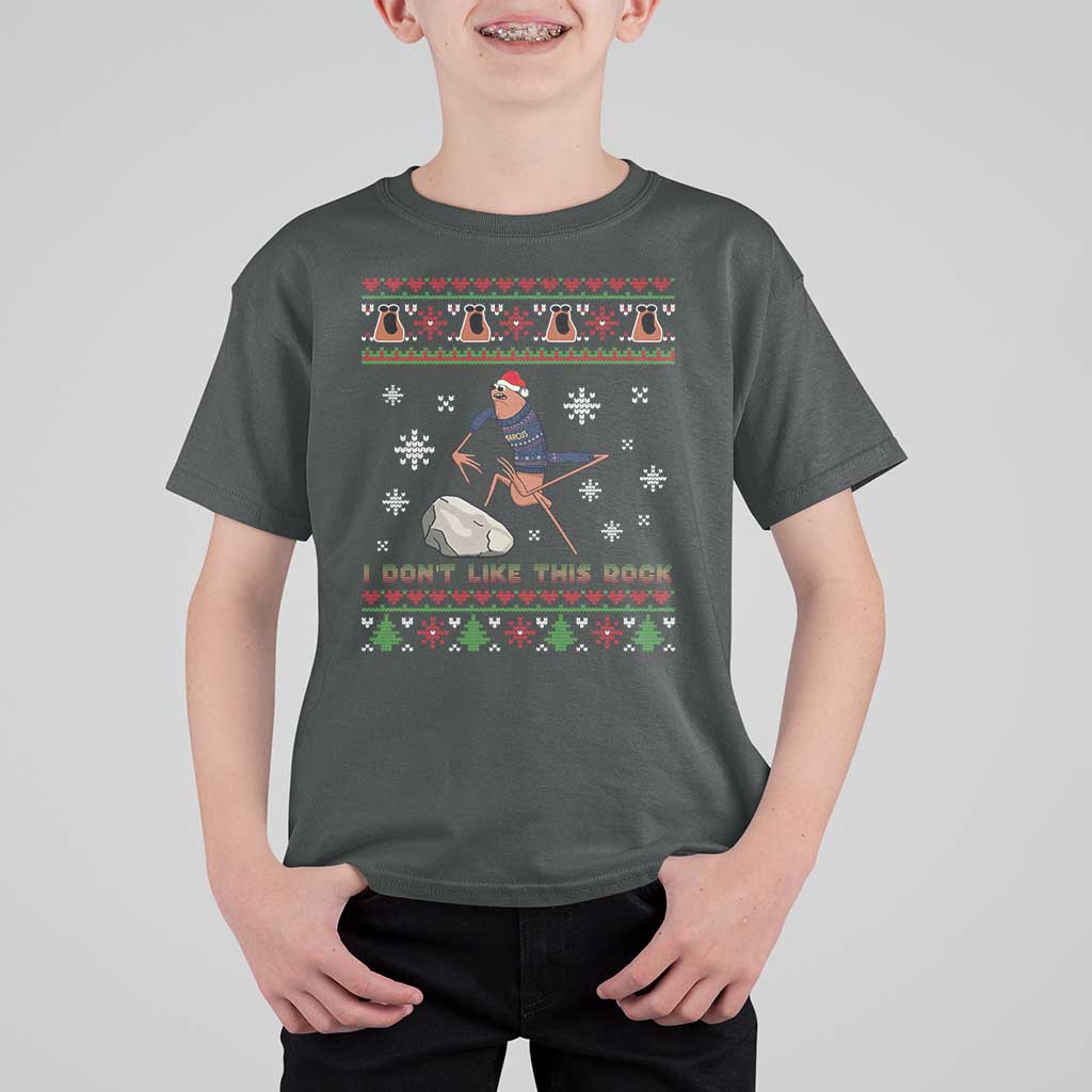 Funny Marcus The Worm Meme T Shirt For Kid I Do Not Like This Rock Ugly Christmas Gift - Wonder Print Shop