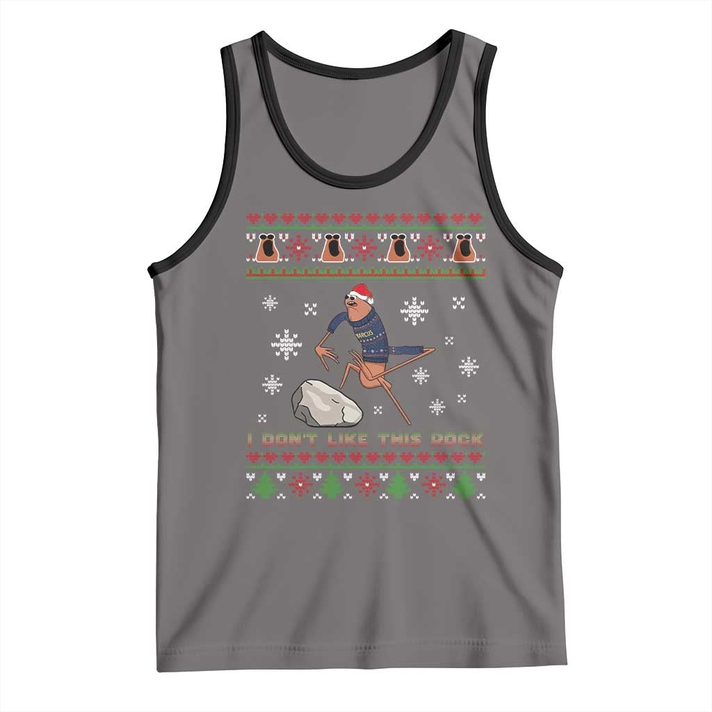 Funny Marcus The Worm Meme Tank Top I Do Not Like This Rock Ugly Christmas Gift - Wonder Print Shop