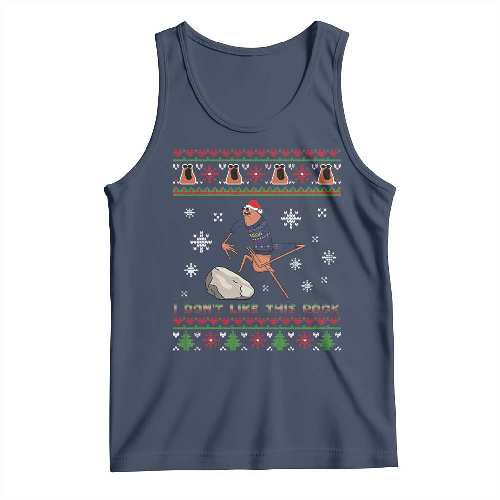 Funny Marcus The Worm Meme Tank Top I Do Not Like This Rock Ugly Christmas Gift - Wonder Print Shop